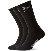 Carape za tenis Dunlop Mens Crew Sock 3P - black