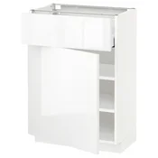METOD / MAXIMERA Podni element s fiokom/vratima, bela/Ringhult bela, 60x37 cm