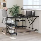 Vidaxl vidaXL Pisalna miza, črna, 139x139x75 cm, material na osnovi lesa