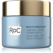 RoC Multi Correxion Even Tone + Lift posvetlitvena nočna krema za poenotenje tona kože 50 ml