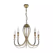 Jupiter 1611 - Luster na lancu MELODY 5xE14/40W/230V mesing patina