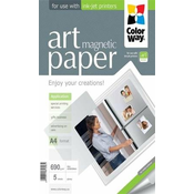 ColorWay Fotopapir/ART sijajni magnetni 690g/m2, A4/5 kosov