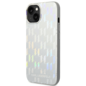 Karl Lagerfeld Karl Lagerfeld Monogram Iridescent - Ohišje za iPhone 14 Plus (srebrno)