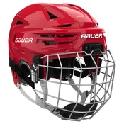 Hokejska čelada Bauer RE-AKT Combo Red Youth