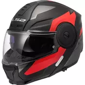 Preklopna motociklisticka kaciga LS2 FF902 Scope II Duria crno-crvena