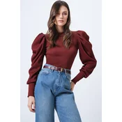 Trend Alacati Stili Ženska bluza dugih rukava Alc-X13069, Crvena