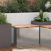 vidaXL Vrtna klop srebrna 60 x 40 x 43 cm Pocinkano jeklo