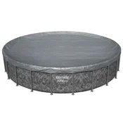 BESTWAY Bestway Pokrov za bazen O6,10 m Okrogla Poliester Siva, (5000232651)
