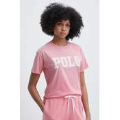 Pamucna majica Polo Ralph Lauren za žene, boja: ružicasta, 211935591