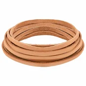Vidaxl Usnjeni trak Svetlo rjava 1000 x 0,5 cm Usnje