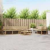 Set vanjskih sofa 7 pcs Bijela i bež 79 x 79 x 37 cm