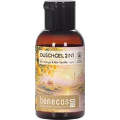 Benecos 2u1 gel za tuširanje s bio mangom i bio vanilijom - Summer Edition - 50 ml