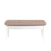 Hanah Home Trpezarijska klupa Vina Bench 110x48x40cm Belo-Bež