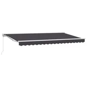 Vidaxl Okvir tende Antracit 400 x 200 cm Poliester s PU premazom