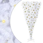 Vidaxl Umestno božično drevo med 300 LED Bela 180 cm PVC in jeklo