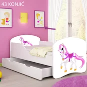 Djecji krevet ACMA s motivom + ladica 160x80 cm 43 Konjic