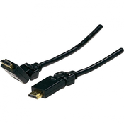 Schwaiger HDMI-kabel (1,3 m, Pozlaceni kontakti, 90° utikac (jednostrani))