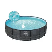Mountfield ELITE - BAZEN S PROTIM OKVIRJEM - 4,88 m x 1,22 m, temna barva pletenine (ribja kost)