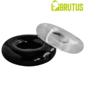 shumee Brutus elastico raztegljivi obročki za penis črne + prozorne barve