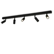 LED stropna svetilka 5-točkovna 5xG9 iz aluminija vrtljiva z nastavljivo glavo 300° nevtralno bela 4000K 5x360 lm dimenzije 78 x 3 x 2,8 cm IP20 za kuhinjo spalnico montaža na strop ali steno