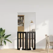 Preklopna ogradica za kucne ljubimce 2 pcs Crni Hrast
