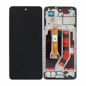 Oppo A98 - LCD zaslon + steklo na dotik + okvir (Cool Black) TFT