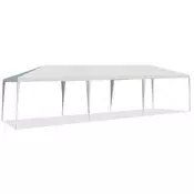 Northix 3x9 m šotor za zabave, vodoodporen zunanji paviljon, bela
