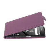 Cadorabo Cadorabo Ohišje, združljivo z Sony Xperia Z5 PREMIUM v pastelno vijolično - Zaščitni ovitek v obliki flipa iz teksturiranega umetnega usnja, (20564129)