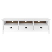 MAISON CHIC TV omarica - TV stojalo - Televizijska omarica Hill bela 158x40x47 cm trdna borovina, (21698868)