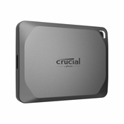 Crucial X9 Pro, 2 TB, USB Tip-C, USB 3.2 Gen 2x2, 1050 MB/s, 10 Gbit/s, Sivo