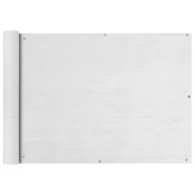 Vidaxl Balkonsko Platno HDPE 75x400 cm Bele Barve