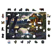 Wooden city Lesena sestavljanka Večer v hiši ob jezeru 2 v 1, 505 kosov ECO