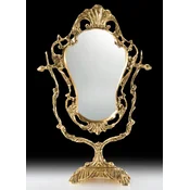 Casa Padrino luxury baroque make up mirror gold 28 x H. 45 cm - Handmade baroque style bronze table mirror - Cosmetic mirror - Baroque decorative accessories - Noble & Magnificent