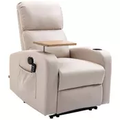 Homestar Naslanjač z masažno funkcijo 77x93x105 cm bež