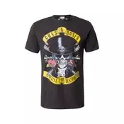 AMPLIFIED Majica GUNS N ROSES - TOP HAT SKULL  rumena / travnato zelena / črna / off-bela