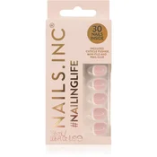 Nails Inc. #NailingLife Press-On Nails umetni nohti odtenek Classic Kim Classic French Tip Square-Shaped 33 kos