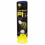 Dunlop F1 Ti Rumene žogice za badminton modra embalaža cev 6 kosov