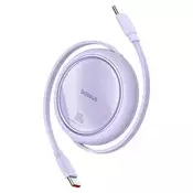 Punjac i podatkovni 100W USB-C na USB-C kabel Baseus Free2Draw Mini - 480Mbps - 1m - nebula purple
