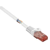Renkforce Renkforce RF-5044026 RJ45 omrežni kabel\, Patch kabel CAT 6 U/UTP 10.00 m bela z zaščitnim zapornim zatičem\, brez halogena 1 kos, (20418116)