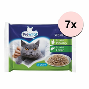 PreVital Cat Sterile vrečke perutnina/jetra v omaki 28 x 100 g