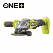 RYOBI RAG18BL-0 18V ONE+ Brezkrtačni akumulatorski kotni brusilnik RAG18BL-0, premer plošče 125 mm (brez baterije)