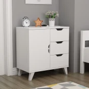Hanah Home Komoda Valencia 3+1, 72x76x40 cm, Bela