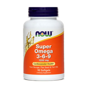 NOW Super Omega 3-6-9 1200 mg, 90 mehkih kapsul