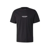 JACK & JONES Majica JWHVESTERBRO črna/bela