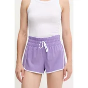 Kratke hlace Rip Curl boja: ljubicasta, s aplikacijom, visoki struk, 01QWBO