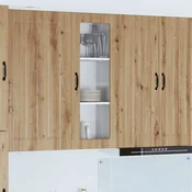 vidaXL Stenska kuhinjska omarica z vrati Umetni hrast 40 x 31 x 100 cm