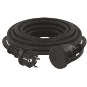 Emos podaljšek, 25m, zunanji, 1 vtičnica, guma-neopren, 250 V, 2,5 mm2, črn (P01825R)