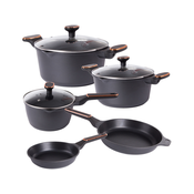KINGSTYLE pREMIUM velik 8 delni set alu. posode za indukcijo