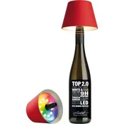 Sompex Top 2.0 namizna LED svetilka za steklenico 14 cm, rdeča