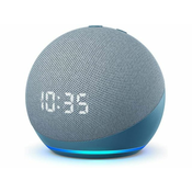 Pametni zvucnik AMAZON Echo Dot (4th Generation), Alexa, sa satom, plavi